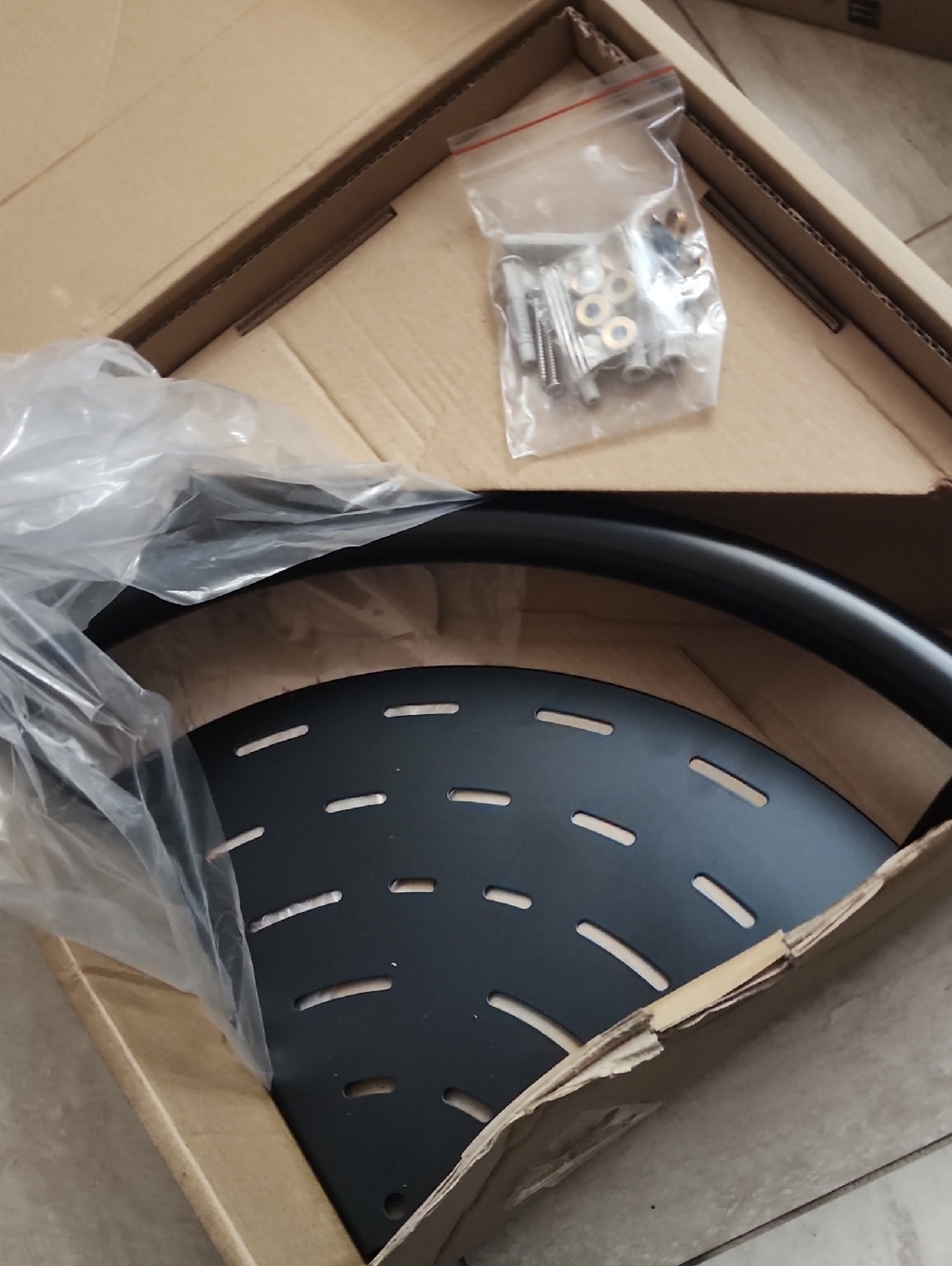 Matte Black Wall-Mounted Corner and grab bar Shelf with Hardware